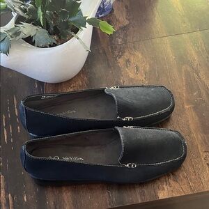 Black Loafers Slip-On Shoes